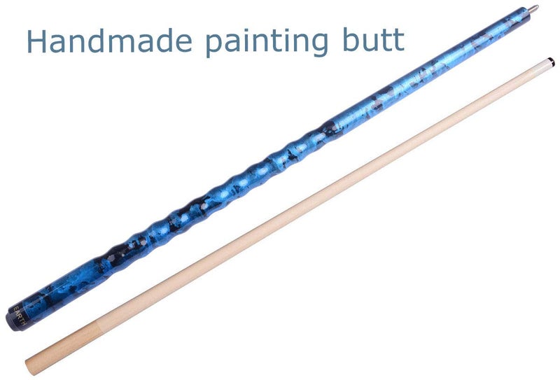 AB Earth 58" Pool Cue/Pool Stick Ergonomic Design Hardwood Canadian Maple 13mm Tip 18-21oz Billiard Cue B1SN, Blue 21oz - Image 3